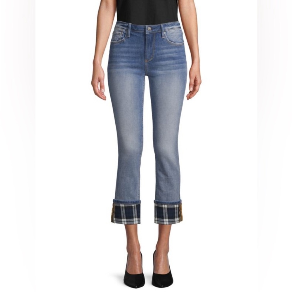 Driftwood Colette Flannel Lined Plaid Cuff
Mid Rise Slim Straight Ankle Jeans28